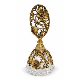 Vintage Matson Gilt Gold Ormolu Perfume Bottle Glass Dauber Rococo Baroque